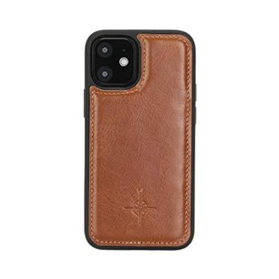 NorthLife - iPhone 12 Mini - Leren Backcover hoes - Cognac NorthLife - iPhone 12 Mini - Leren Backcover hoes - Cognac