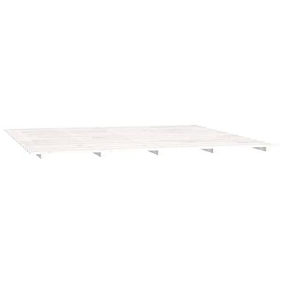 Bedframe massief grenenhout wit 180x200 cm