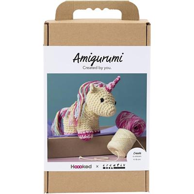 Creativ Company Hobbyset amigurumi, eenhoorn, regenboogkleuren, 1 doos Creativ Company Hobbyset amigurumi, eenhoorn, regenboogkleuren, 1 doos