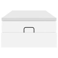 Ottoman bed met matras 120x190 cm kunstleer wit - thumbnail