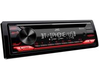 JVC KD-T812BT CD-receiver met BT-handsfree, (Alexa built-in, krachtige tuner, geluidsprocessor, USB, AUX, Spotify Control, 4 x 50 watt, toetsenverlichting, rood) - thumbnail