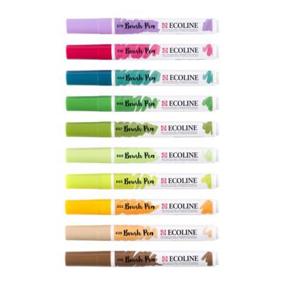 Brushpen talens ecoline set 10 stuks botanisch