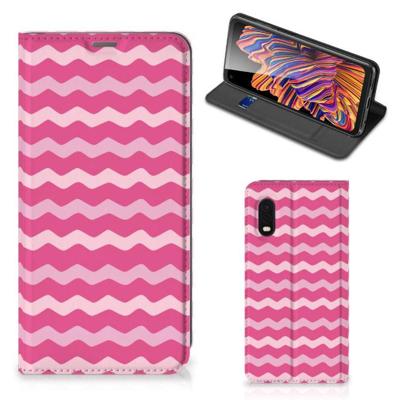 Samsung Xcover Pro | Hoesje met Magneet | Waves Pink Samsung Xcover Pro | Hoesje met Magneet | Waves Pink