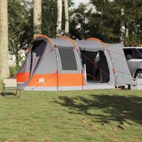 Autotent 2-persoons waterdicht grijs en oranje - thumbnail