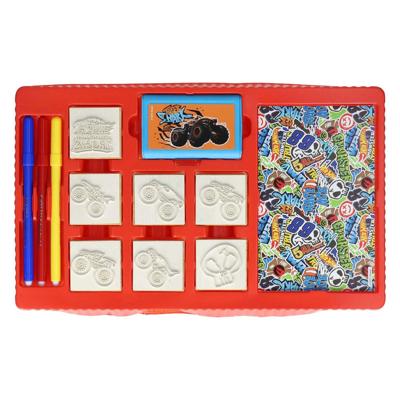 Multiprint Hot wheels kleurset met stempels, 41dlg.