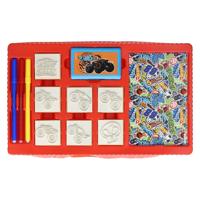 Multiprint Hot wheels kleurset met stempels, 41dlg. - thumbnail