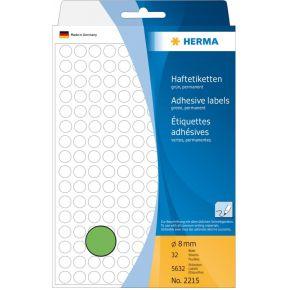 Etiket herma 2215 rond 8mm groen 5632st Etiket herma 2215 rond 8mm groen 5632st