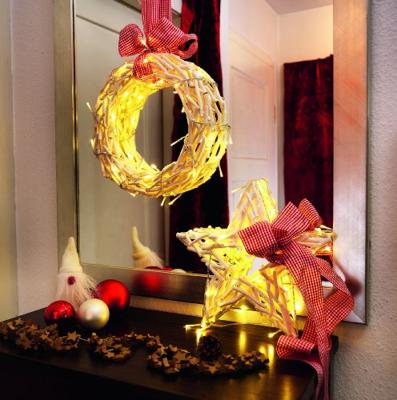 Konstsmide 6218-200 Deurkrans met verlichting Krans Warmwit LED Wit