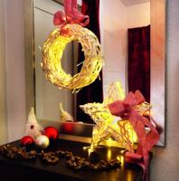 Konstsmide 6218-200 Deurkrans met verlichting Krans Warmwit LED Wit - thumbnail