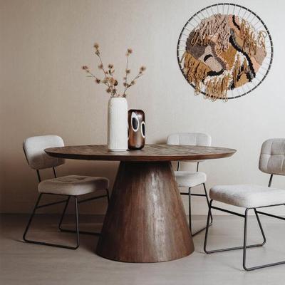Tower Living Ronde Eettafel 'Premana' Mangohout, 130cm, kleur Bruin
