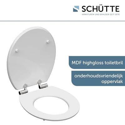 SCHÜTTE toiletbril met soft-close shell heart mdf hoogglans