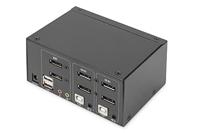 Digitus DS-12862 KVM-switch 2 poorten DisplayPort 3840 x 2160 Pixel - thumbnail