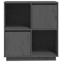 Dressoir 74x35x80 cm massief grenenhout grijs - thumbnail