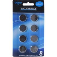 Knoopcel batterij Lithium CR2032 pak 8st - thumbnail