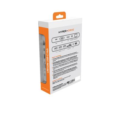 HyperDrive GN30 USB Type C Ultimate Hub, Silver