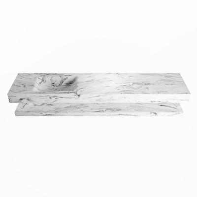 MONDIAZ ALAN-DLUX 200cm planchet Glace. Vrijhangende wastafel CLOUD links zonder kraangat, kleur Glace. MONDIAZ ALAN-DLUX 200cm planchet Glace. Vrijhangende wastafel CLOUD links zonder kraangat, kleur Glace.