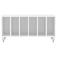 Platenkast 100x38x48 cm bewerkt hout wit - thumbnail