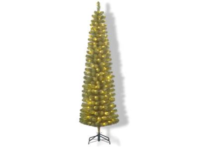 Black Box Trees Charlton Pilar verlichte kunstkerstboom groen 230cm - 180 lampjes