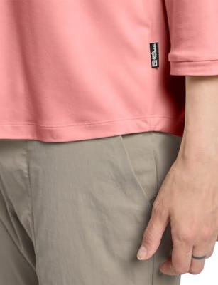 Jack wolfskin Travek 3 4 T-shirt Dames Mineral Red Heather M Jack wolfskin Travek 3 4 T-shirt Dames Mineral Red Heather M