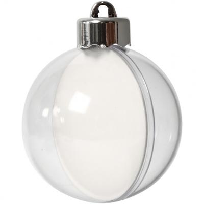 Creativ Company Deco ballen, d 6 cm, transparant, 8 stuk/ 1 doos - thumbnail