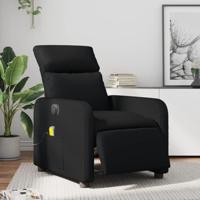 Massagestoel verstelbaar elektrisch kunstleer zwart - thumbnail