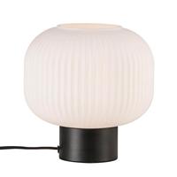 Tafellamp opaal glas &apos;Milford&apos; Nordlux zwart E27 fitting Tafellamp E27 zwart - thumbnail