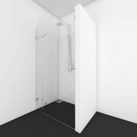 Nisdeur Scharnierend Aan Vast Deel Van Rijn Products 8 mm Helder Glas HxB Max 200x140 cm Ronde knop van Rijn - thumbnail