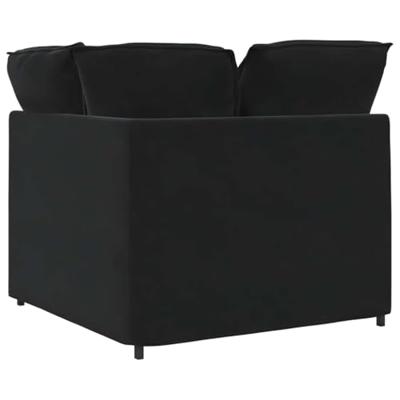 Modulaire hoekmodule bank met kussens 100 cm zwart Modulaire hoekmodule bank met kussens 100 cm zwart