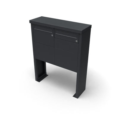 Multibox brievenbus 2 breed 2 hoog zwart IV Geroba - Geroba Multibox brievenbus 2 breed 2 hoog zwart IV Geroba - Geroba