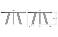 WOOOD Rhonda xl eetkamertafel Ø150 cm eiken [fsc] - thumbnail