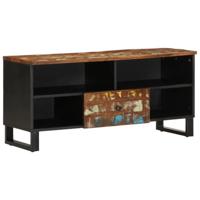 Tv-meubel 100x33x46 cm massief hout gerecycled en bewerkt hout - thumbnail