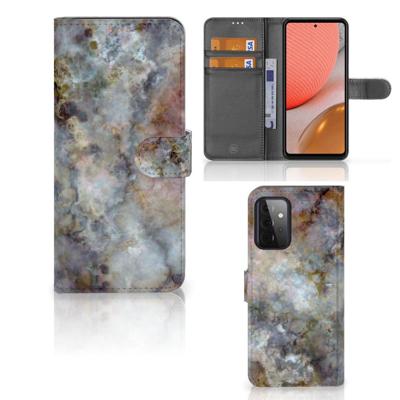 Samsung Galaxy A72 | Bookcase | Marmer Grijs