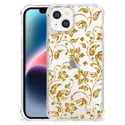 Apple iPhone 14 Plus Case Gouden Bloemen Apple iPhone 14 Plus Case Gouden Bloemen