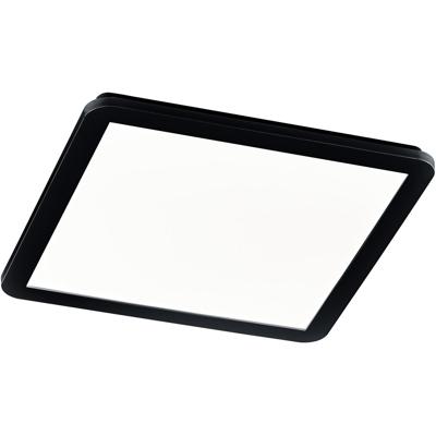 LED Plafondlamp Badkamer - Vierkant 22W - Dimbaar - IP44 - Mat Zwart