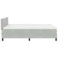 Boxspringbed met matras Lichtgrijs 140 x 190 cm Fluweel - thumbnail