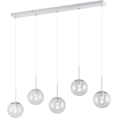 LED Hanglamp - Trion Balina - E14 Fitting - 5-lichts - Rechthoek - Mat Wit - Aluminium LED Hanglamp - Trion Balina - E14 Fitting - 5-lichts - Rechthoek - Mat Wit - Aluminium