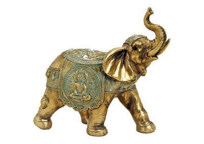 Gouden olifant van poly (B/H/D) 21x20x10cm