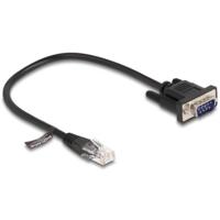 Delock 88008 RJ45 / Serieel Netwerkkabel, patchkabel 0.30 m Zwart 1 stuk(s) - thumbnail