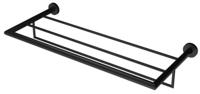 Geesa Nemox Handdoekrek met planchet 62.4cm Zwart 916552-06 - thumbnail