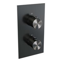 Brauer Gunmetal Edition - 3 Weg - Inbouwthermostaat - In/afbouwdelen - Gunmetal Geborsteld PVD - thumbnail