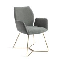 Jesper Home Misaki eetkamerstoel Breezy Blue beehive gold - thumbnail