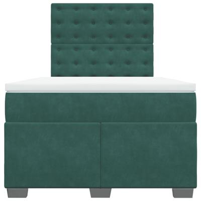 Boxspring met matras fluweel donkergroen 200x200 cm - thumbnail