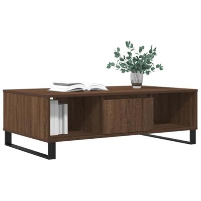 Salontafel 104x60x35 cm bewerkt hout bruineiken