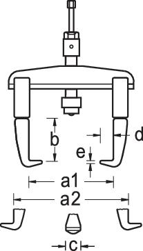 Gedore Universele trekker met haakrem - 2546582 Gedore Universele trekker met haakrem - 2546582
