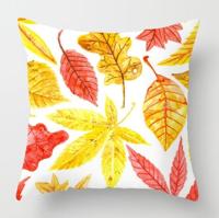 2 stuks 45x45cm geel gestreepte kussensloop geometrische gooien kussen kussensloop afdrukken Cushion kussen zaak slaapkamer Office grootte: 450 * 450 - thumbnail