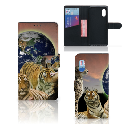 Samsung Xcover Pro Telefoonhoesje met Pasjes Roofdieren Samsung Xcover Pro Telefoonhoesje met Pasjes Roofdieren