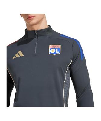 adidas Olympique Lyon Trainingstrui 1/4-Zip 2025-2026 Donkergrijs Goud Rood Blauw