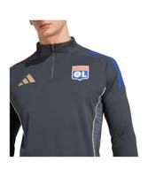 adidas Olympique Lyon Trainingstrui 1/4-Zip 2025-2026 Donkergrijs Goud Rood Blauw - thumbnail