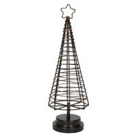 Kerstverlichting Batterijverlichting boom 3D zwart / koperdraad 45 LED classic 36 cm met timer Anna's collection - Annas collection - thumbnail