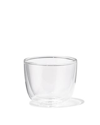 HEMA Espressomok 120ml borosilicaatglas dubbelwandig (transparant)